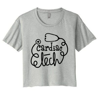 Cardiac Technician Cardiovascular Technologists Cardiac Tech Gift Women's Crop Top Tee