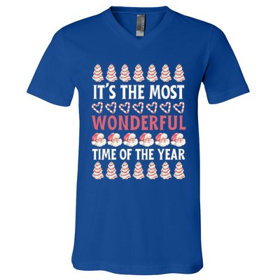 Christmas Tree Cake It’S The Most Wonderful Time Of The Year Great Gift V-Neck T-Shirt