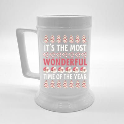 Christmas Tree Cake It’S The Most Wonderful Time Of The Year Great Gift Beer Stein