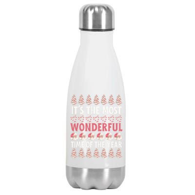 Christmas Tree Cake It’S The Most Wonderful Time Of The Year Great Gift Stainless Steel Insulated Water Bottle