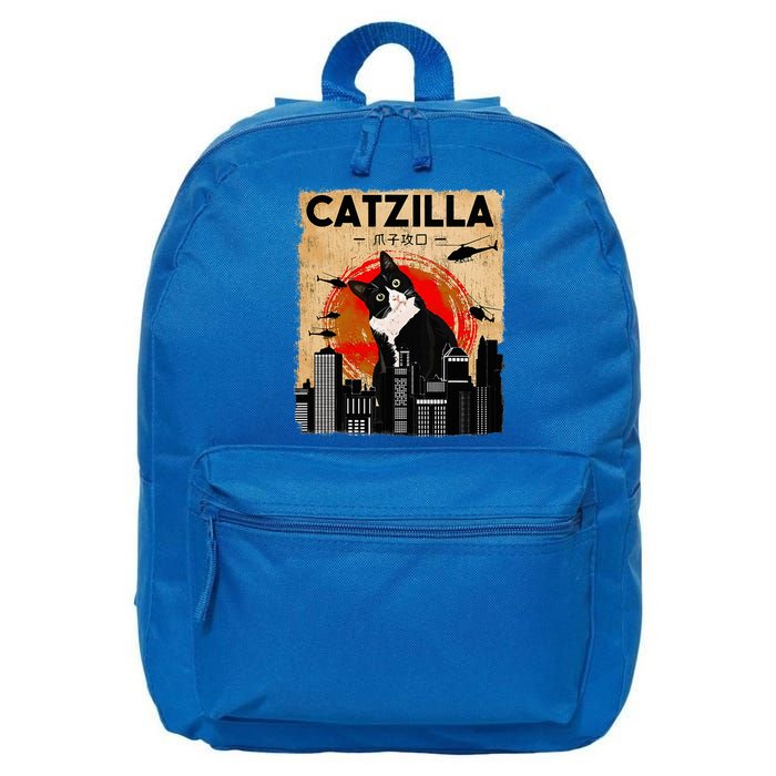 Catzilla Tuxedo Cat And Kitten 16 in Basic Backpack