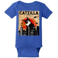 Catzilla Tuxedo Cat And Kitten Baby Bodysuit
