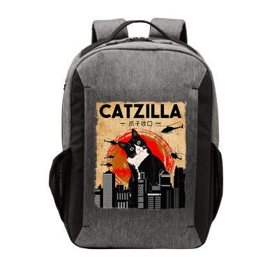 Catzilla Tuxedo Cat And Kitten Vector Backpack