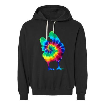 Chicken Tie Dye Vintage Hippie Chicken Mom Chicken Farmer Garment-Dyed Fleece Hoodie