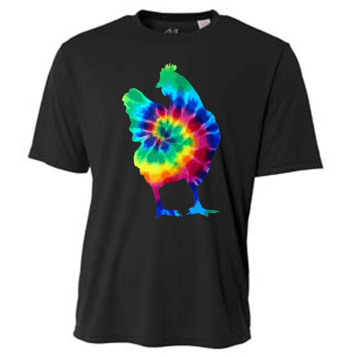 Chicken Tie Dye Vintage Hippie Chicken Mom Chicken Farmer Cooling Performance Crew T-Shirt