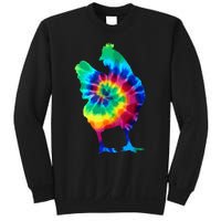 Chicken Tie Dye Vintage Hippie Chicken Mom Chicken Farmer Sweatshirt