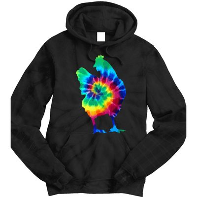 Chicken Tie Dye Vintage Hippie Chicken Mom Chicken Farmer Tie Dye Hoodie