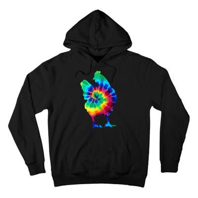 Chicken Tie Dye Vintage Hippie Chicken Mom Chicken Farmer Tall Hoodie