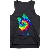 Chicken Tie Dye Vintage Hippie Chicken Mom Chicken Farmer Tank Top