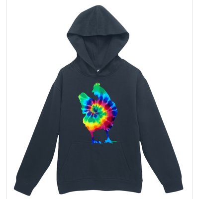 Chicken Tie Dye Vintage Hippie Chicken Mom Chicken Farmer Urban Pullover Hoodie