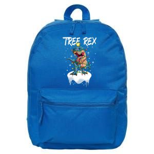 Christmas Tree Dinosaur Fairy Lights Snow Tree Rex Gift 16 in Basic Backpack