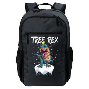 Christmas Tree Dinosaur Fairy Lights Snow Tree Rex Gift Daily Commute Backpack