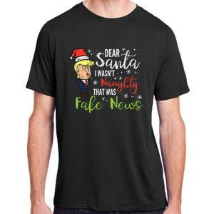 Christmas Trump Dear Santa Fake News Funny Xmas Adult ChromaSoft Performance T-Shirt