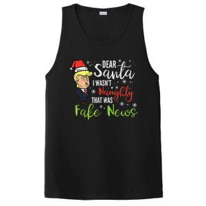 Christmas Trump Dear Santa Fake News Funny Xmas PosiCharge Competitor Tank