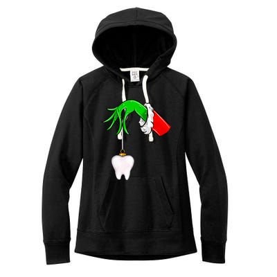 Christmas Tooth Dentist Dental Assistant Teeth Xmas Pajamas Women's Fleece Hoodie