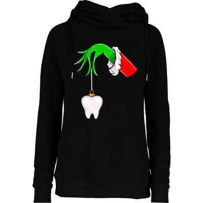 Christmas Tooth Dentist Dental Assistant Teeth Xmas Pajamas Womens Funnel Neck Pullover Hood