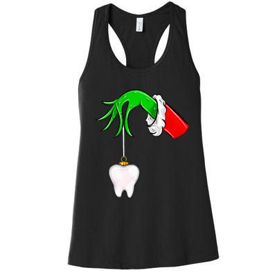 Christmas Tooth Dentist Dental Assistant Teeth Xmas Pajamas Women's Racerback Tank