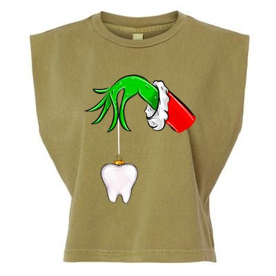 Christmas Tooth Dentist Dental Assistant Teeth Xmas Pajamas Garment-Dyed Women's Muscle Tee