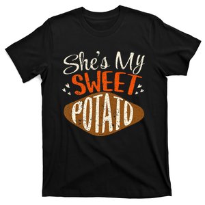 Cute Thanksgiving Day My Sweet Potato Couples Friendsgiving T-Shirt