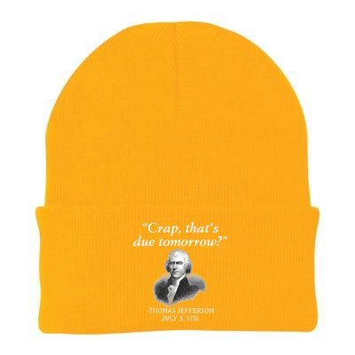 Crap ThatS Due Tomorrow Thomas Jefferson Knit Cap Winter Beanie