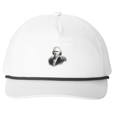 Crap ThatS Due Tomorrow Thomas Jefferson Snapback Five-Panel Rope Hat