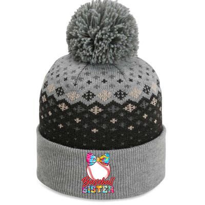 Cute Tie Dye Baseball Sister The Baniff Cuffed Pom Beanie