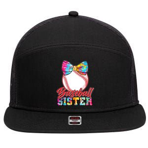 Cute Tie Dye Baseball Sister 7 Panel Mesh Trucker Snapback Hat