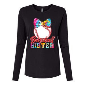 Cute Tie Dye Baseball Sister Womens Cotton Relaxed Long Sleeve T-Shirt