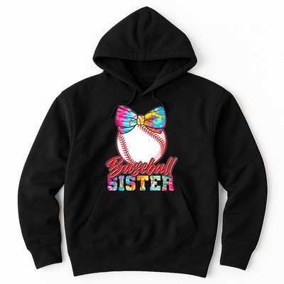 Cute Tie Dye Baseball Sister Hoodie
