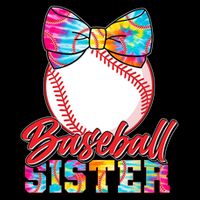 Cute Tie Dye Baseball Sister Apron