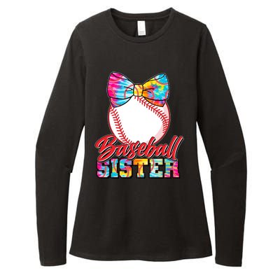 Cute Tie Dye Baseball Sister Womens CVC Long Sleeve Shirt