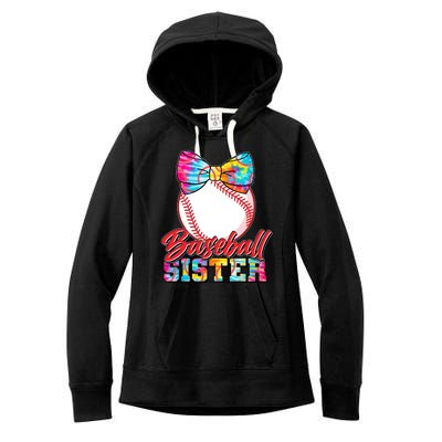 Cute Tie Dye Baseball Sister Women's Fleece Hoodie