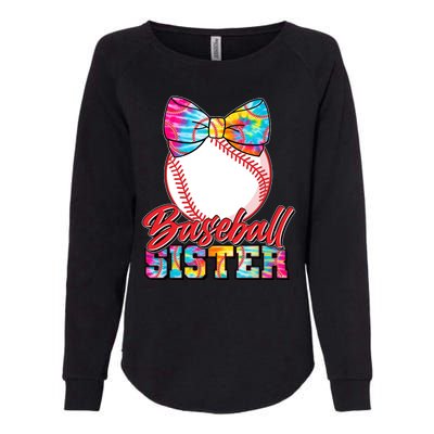 Cute Tie Dye Baseball Sister Womens California Wash Sweatshirt