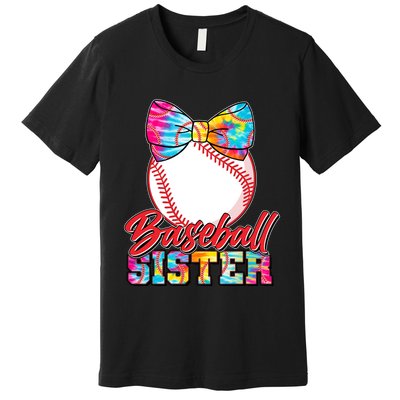 Cute Tie Dye Baseball Sister Premium T-Shirt
