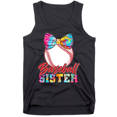 Cute Tie Dye Baseball Sister Tank Top