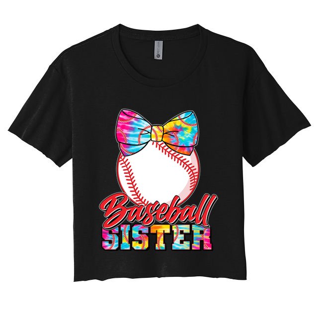 Cute Tie Dye Baseball Sister Crop Top