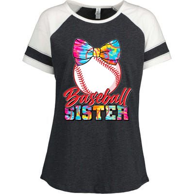 Cute Tie Dye Baseball Sister Enza Ladies Jersey Colorblock Tee