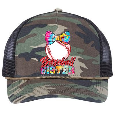 Cute Tie Dye Baseball Sister Retro Rope Trucker Hat Cap