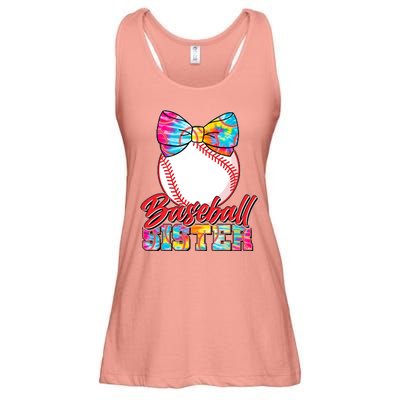 Cute Tie Dye Baseball Sister Ladies Essential Flowy Tank