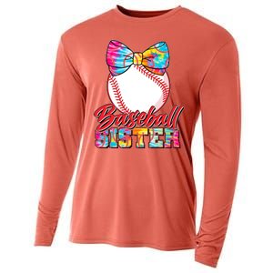 Cute Tie Dye Baseball Sister Cooling Performance Long Sleeve Crew