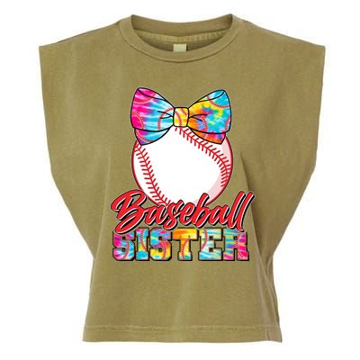 Cute Tie Dye Baseball Sister Garment-Dyed Women's Muscle Tee