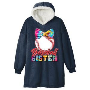 Cute Tie Dye Baseball Sister Hooded Wearable Blanket