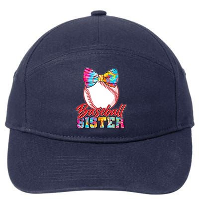 Cute Tie Dye Baseball Sister 7-Panel Snapback Hat