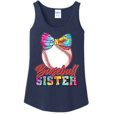 Cute Tie Dye Baseball Sister Ladies Essential Tank