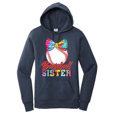 Cute Tie Dye Baseball Sister Women's Pullover Hoodie