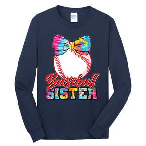 Cute Tie Dye Baseball Sister Tall Long Sleeve T-Shirt