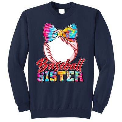 Cute Tie Dye Baseball Sister Tall Sweatshirt