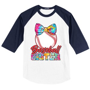 Cute Tie Dye Baseball Sister Baseball Sleeve Shirt