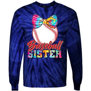 Cute Tie Dye Baseball Sister Tie-Dye Long Sleeve Shirt