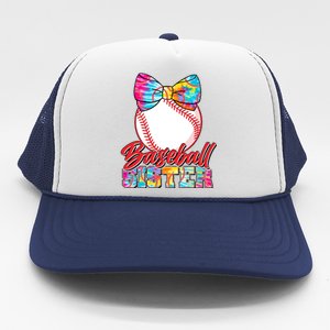 Cute Tie Dye Baseball Sister Trucker Hat